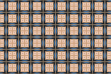 Seamless Tile Geometric Wallpaper Shape Symmetric Art Perspective Template Textile Graphic Fabric Visual Luxury Texture Endless Design Interior Digital Background Cloth Decoration Fashion Pattern.