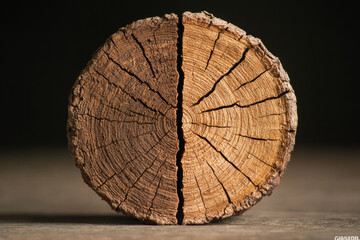 beautiful wooden log showcases intricate patterns of nature on this earth day