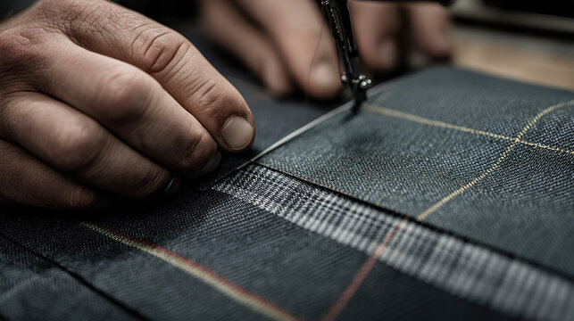 Tailor's Touch: Stitching Fabrics, Needlework Artistry, Textile Craftsmanship, Sewing Details, Handmade Clothing, Fashion Design Process, Apparel Creation, Bespoke Tailoring.