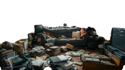 Professional Image of Cluttered Living Room for Interior Design