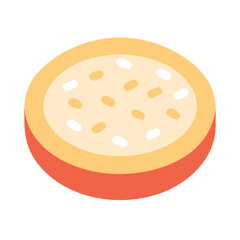  Rice Cake Food Icon for Meal Prep