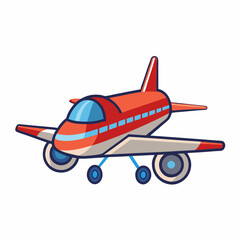 Vintage airplane isolated on white