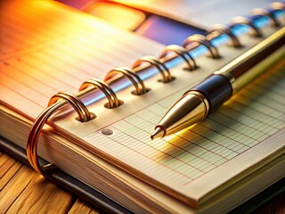 Detailed Yearly Goals Planner Logbook Closeup of Organized Pages for Achieving Your Objectives