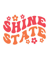 Fototapeta premium shine state Retro Summer SVG Bundle, Summer Svg, Beach Svg, Summertime svg, Funny Beach Quotes, Summer Quotes Svg, Svg files for cricut, Svg Bundle