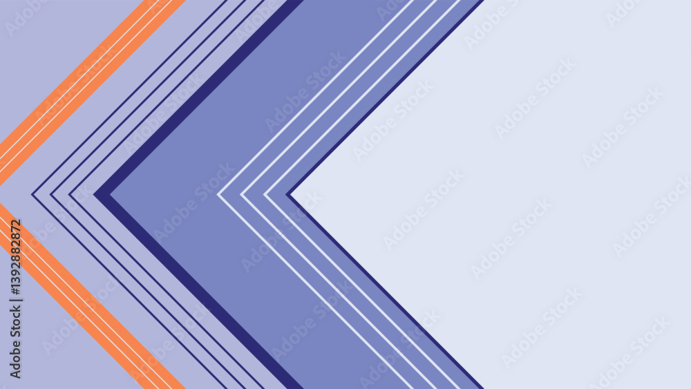 Poster modern geometric arrow background with clean blue and orange lines perfect for websites slides and c