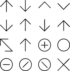 Line Arrows, Chevrons & Directions Icons Vector Art | Navigation & Movement Icon Pack