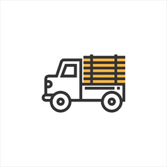 yellow truck icon