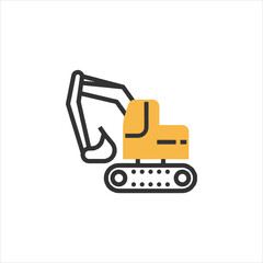excavator vector illustration