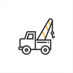 Naklejka premium construction truck icon