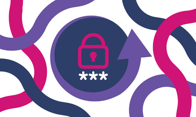 Cyber Security Awareness Month. Celebrated annual in October to raise awareness about digital security and empower everyone to protect their personal data from digital forms of crime. Vector poster