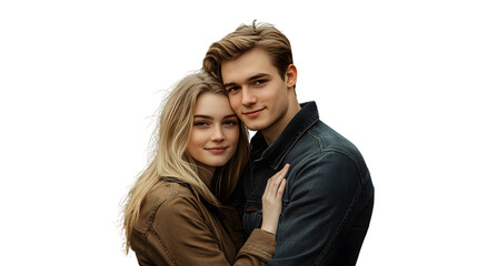 Professional image of friends or partners posing together in a casual and friendly manner