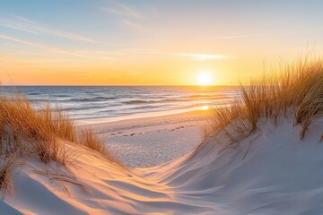 Golden Sunset Beach Dunes