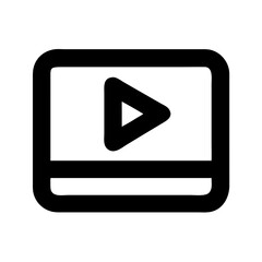Play Button Rounded Rectangle Video Icon Design