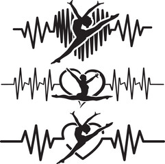 Gymnastics Heartbeat, Gymnast, Gymnastics Silhouette