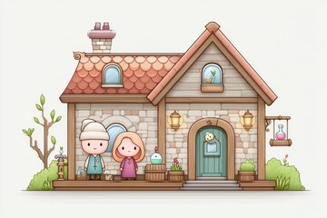 Pixel art retail shop with 8-bit characters buying potions and armor in a video game setting