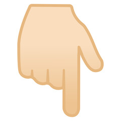 Backhand Pointing Down (Light Skin Tone)
