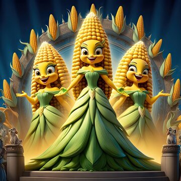 goddess of corn, deity of corn, conceptual art