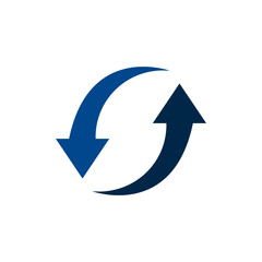 Loop Arrows Icon &ndash; Data Sync and Rotation Concept