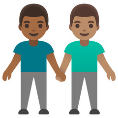 Male Couple Holding Hands Emoji (Medium Skin Tones)
