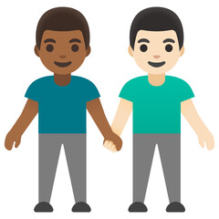 Male Couple Holding Hands Emoji (Medium & Pale Skin Tones)
