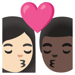 Kiss: Woman and Man (Dark Skin)
