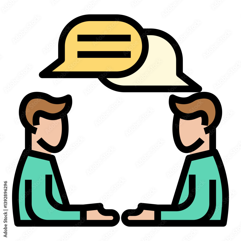 Poster interview vector icon