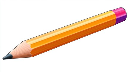 pencils on white background