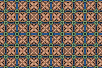 Seamless Tile Geometric Wallpaper Shape Symmetric Art Perspective Template Textile Graphic Fabric Visual Luxury Texture Endless Design Interior Digital Background Cloth Decoration Fashion Pattern.