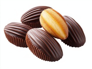 chocolate candies isolated on white