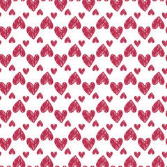 Modern Hearts Seamless Vector Pattern Design