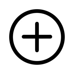 Fototapeta premium Plus Sign Inside Circle Add Icon Design