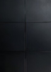 Dark, matte, rectangular panels