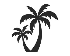 Palm Tree Silhouette Vector Set Icons Isolated