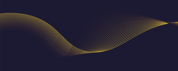 Abstract wave background with yellow line color element.