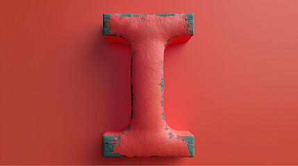 Distressed Red Wooden Letter "I" with Vintage Finish &ndash; Retro Home Decor Accent