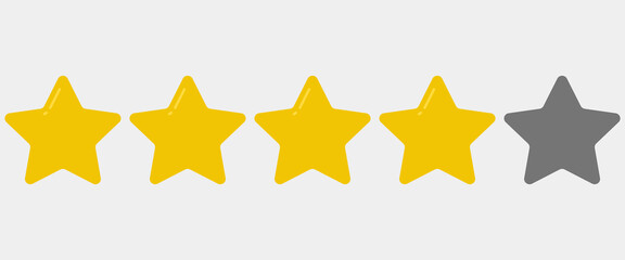 four stars icon Vector illustration eps10