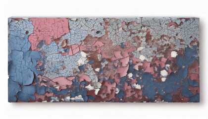 A distressed surface texture featuring multiple layers of peeling paint background