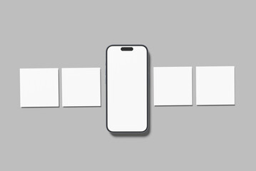 Smartphone Social Media post Blank Mockup