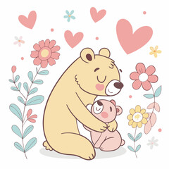 happy mother's day vector illustration