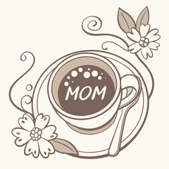 happy mother's day vector illustration