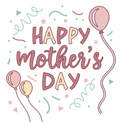 Obraz premium happy mother's day vector illustration