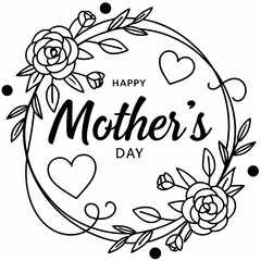 happy mother's day vector illustration