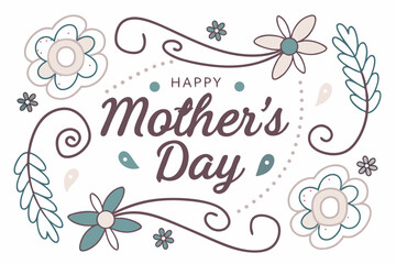 happy mother's day vector illustration
