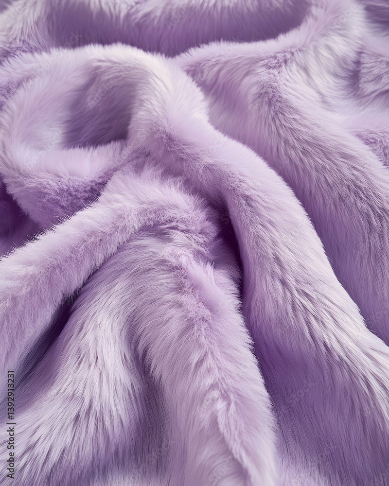 Poster soft lavender fabric with a plush texture draped elegantly on a surface