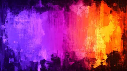 Fototapeta premium A colorful painting with a purple and orange background