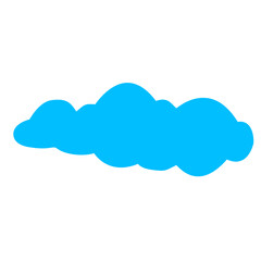 Blue cloud doodle