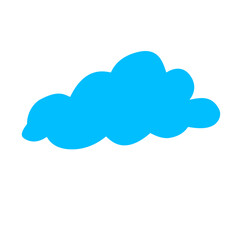 Obraz premium Blue cloud doodle