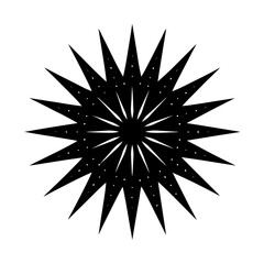 Obraz premium Download black and white starburst vector illustration for graphic design projects free silhouette