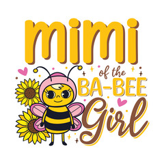 Mimi of the baby bee girl cute bee family, Baby bee girl cute bee family