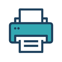 Printer Icon Representing Print Function Icon Design